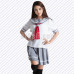 New! Love Live! Sunshine Gray White School Uniform Outfit Cosplay Costume